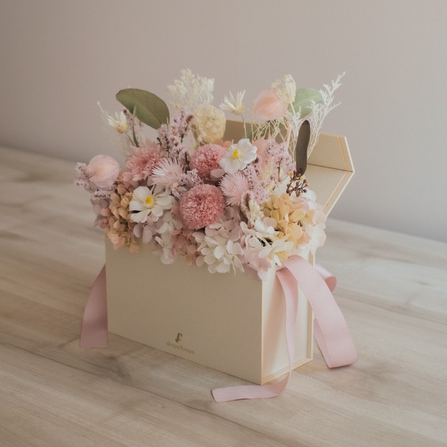 Flower BAG No.1／フラワーバッグアレンジ　つむぎ／プリザーブド＆ドライフラワー