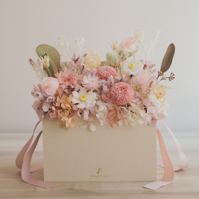 Flower BAG No.1／フラワーバッグアレンジ　つむぎ／プリザーブド＆ドライフラワー