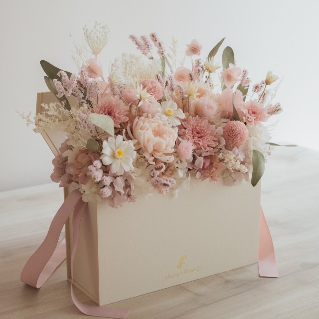 Flower BAG No.1／フラワーバッグアレンジ　つむぎ／プリザーブド＆ドライフラワー
