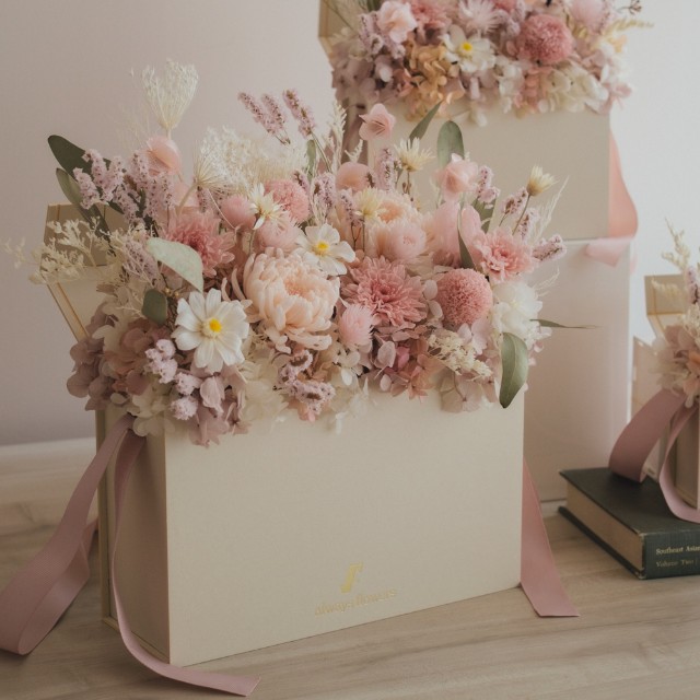 Flower BAG No.1／フラワーバッグアレンジ　つむぎ／プリザーブド＆ドライフラワー