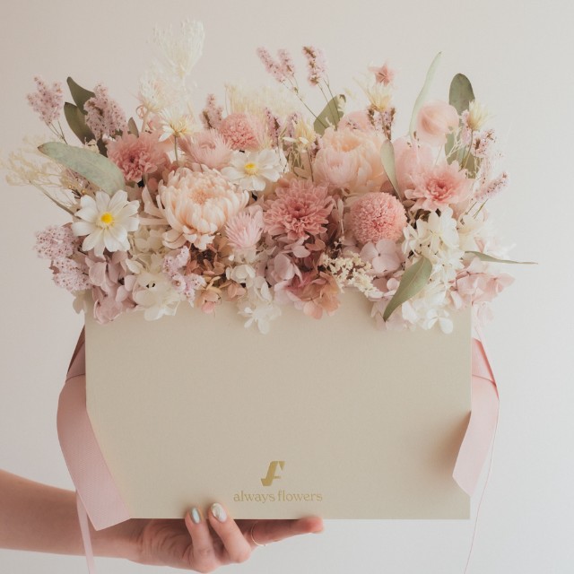 Flower BAG No.1／フラワーバッグアレンジ　つむぎ／プリザーブド＆ドライフラワー