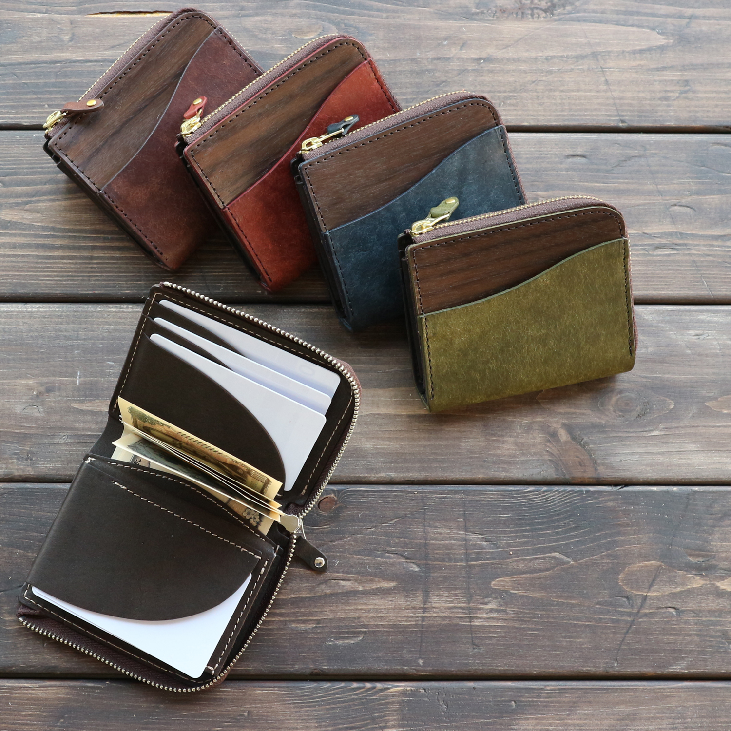 REAL WOOD Compact wallet NE