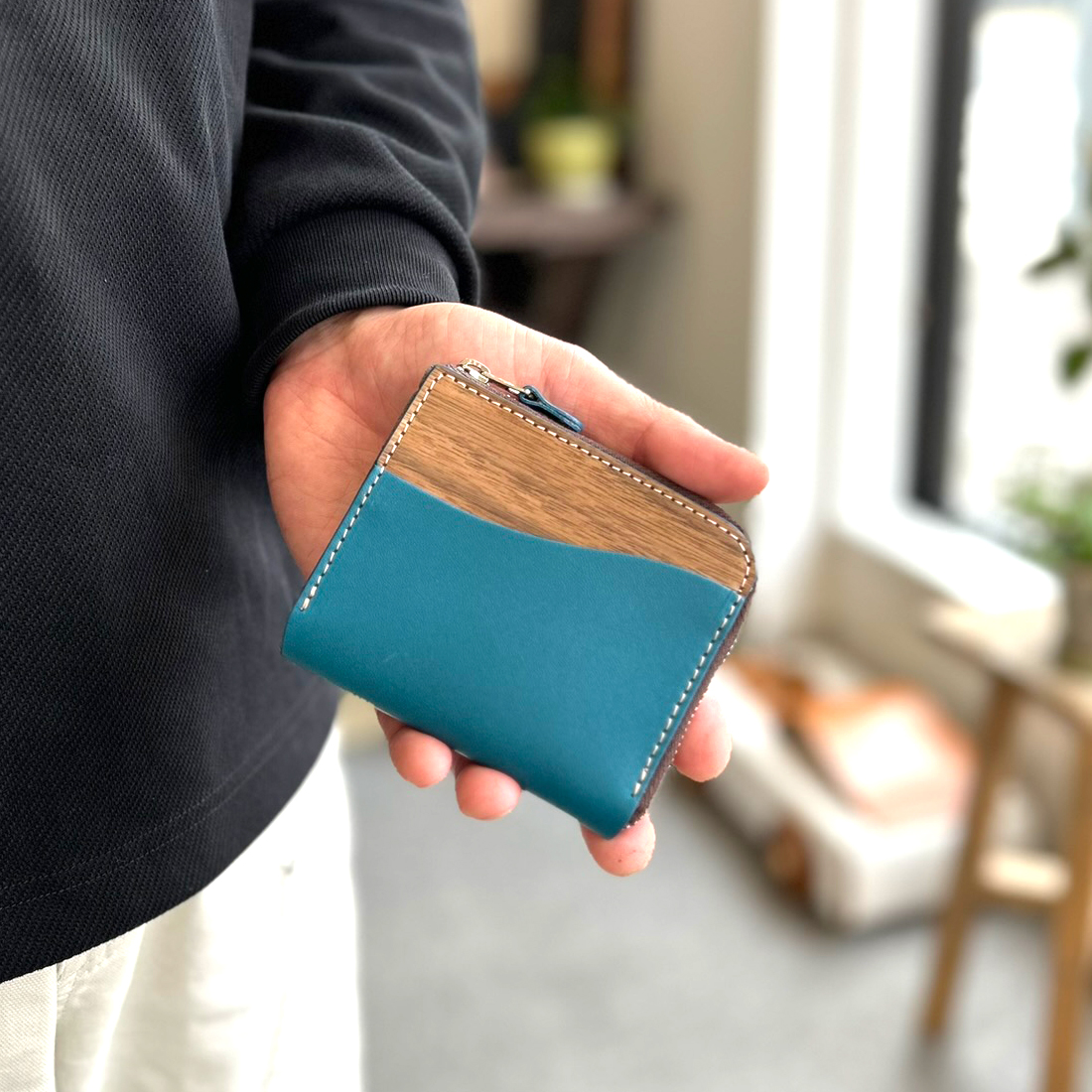 REAL WOOD Compact wallet NE