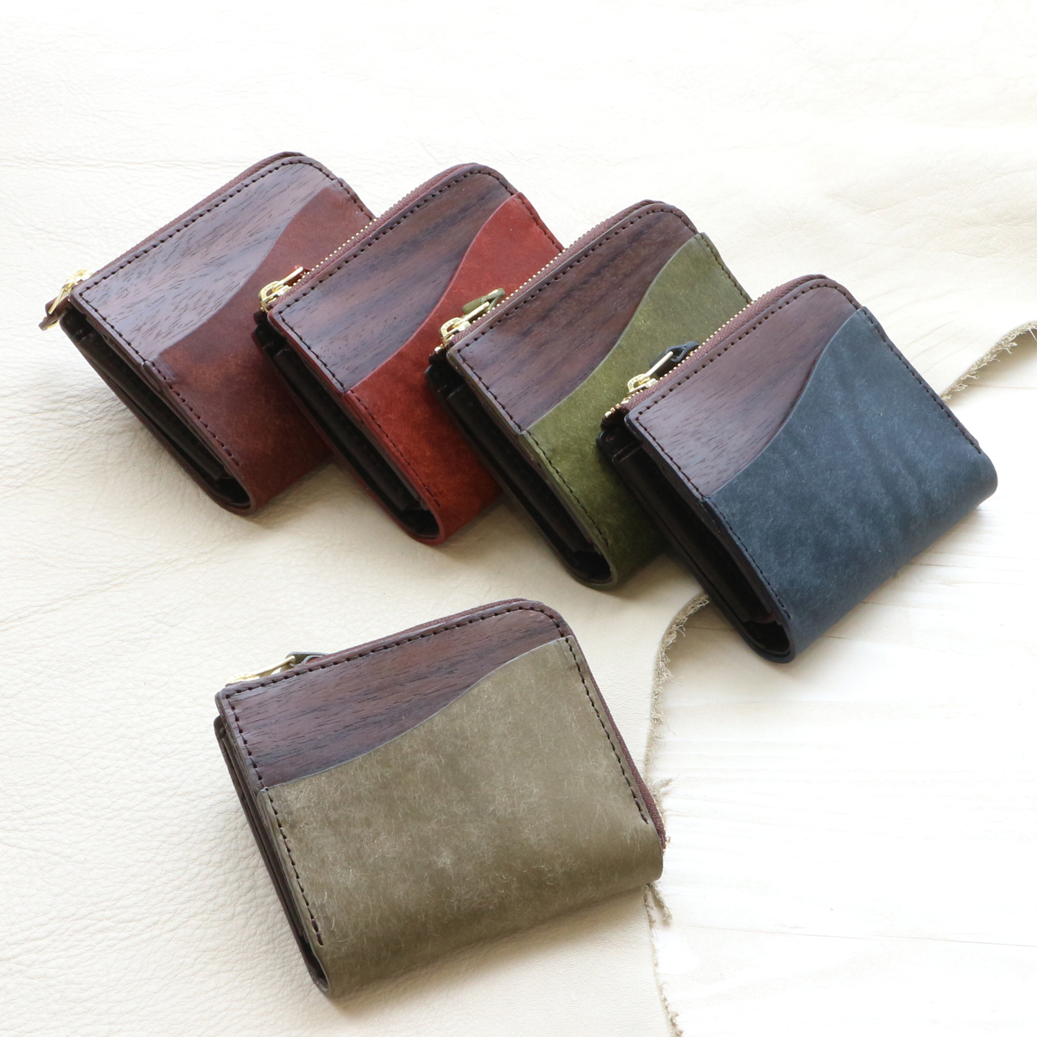 REAL WOOD Compact wallet NE