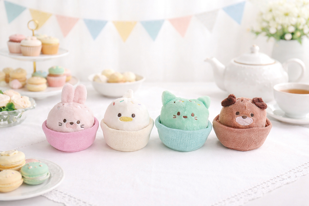 Ponpon Animal Cupcake - ポンポンアニマルカップケーキ -