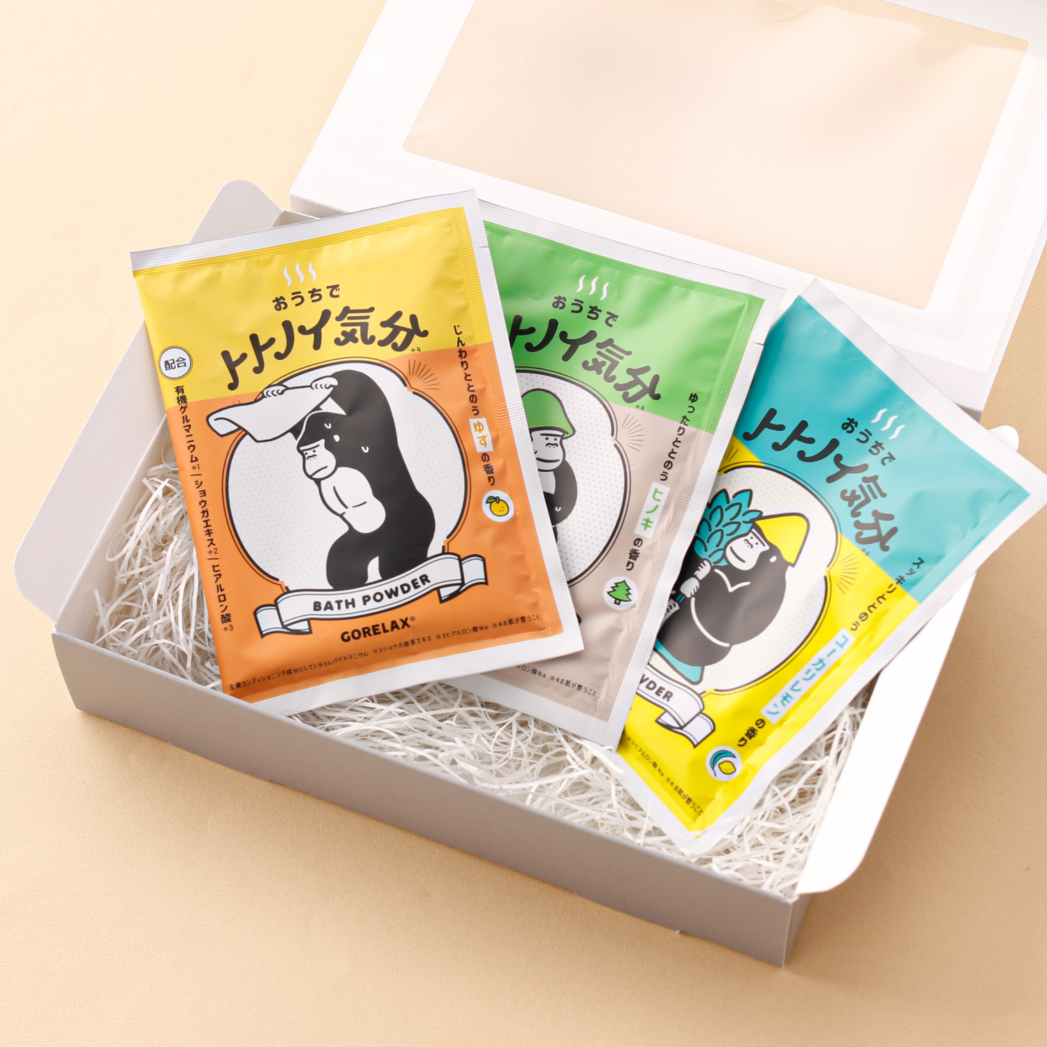 【BOX付き】ごリラックス トトノイ気分バスパウダー2点/3点セット