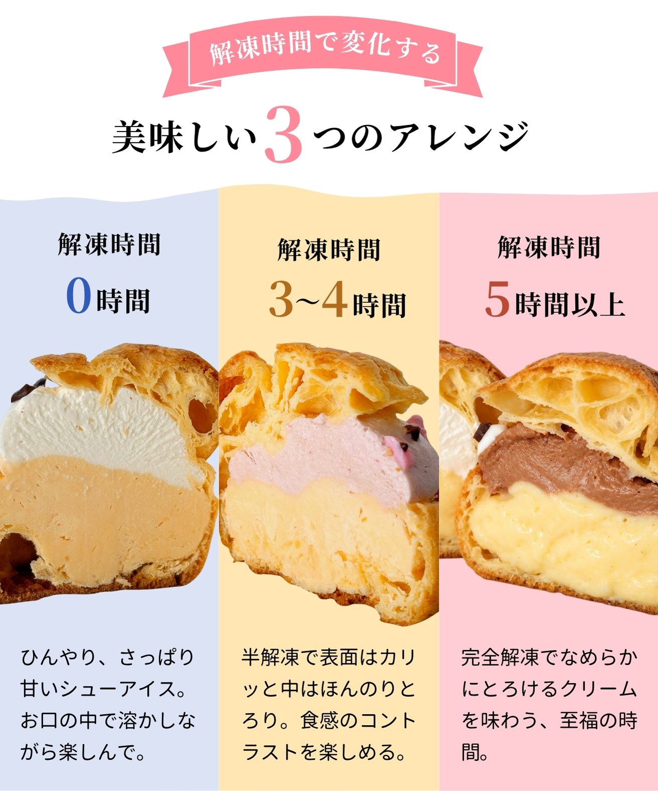 どうぶつシュー3種6個セット（シャンティ・いちご・チョコ）
