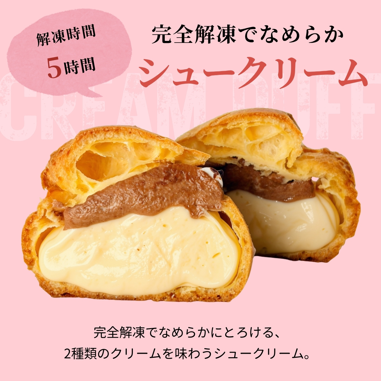 どうぶつシュー3種6個セット（シャンティ・いちご・チョコ）