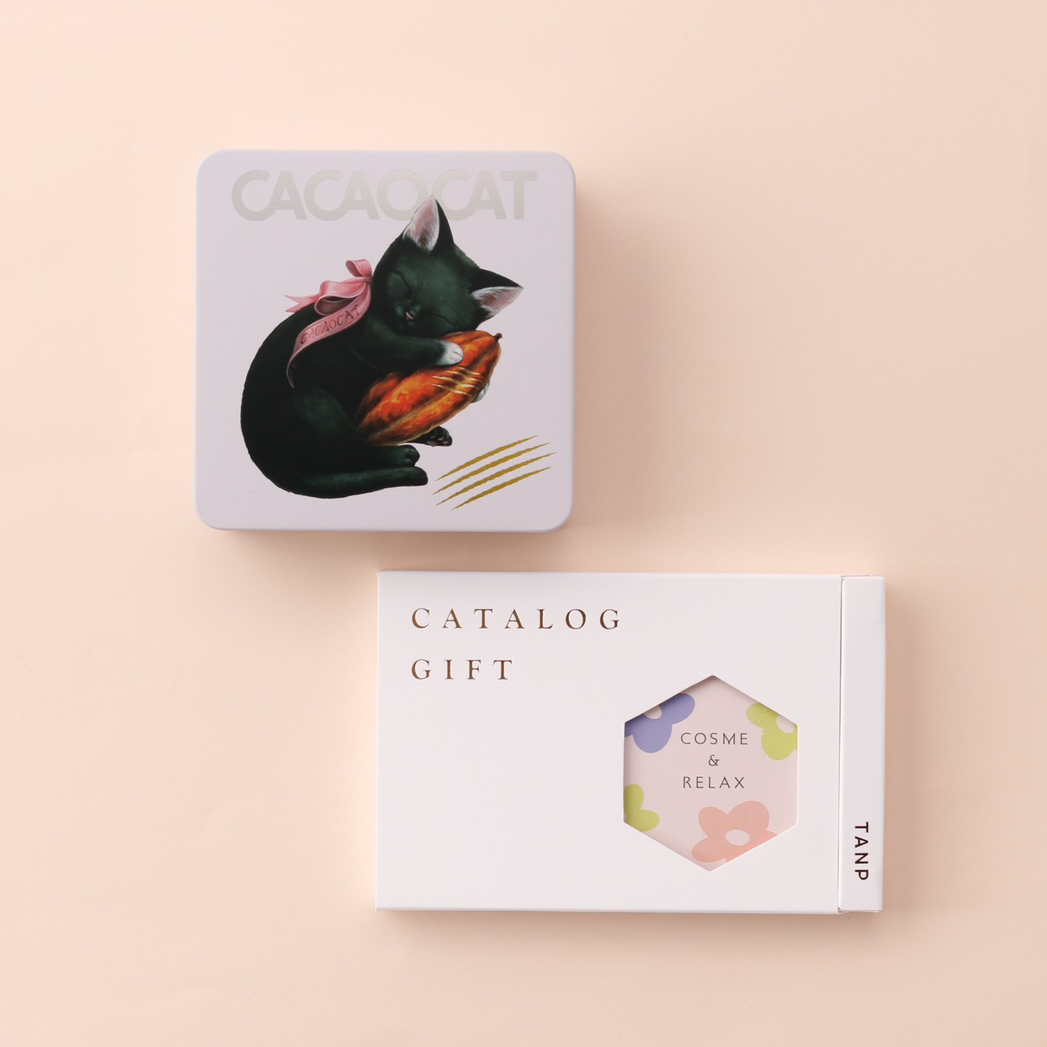 Cosme&Relaxカタログギフト×CACAOCAT缶セット