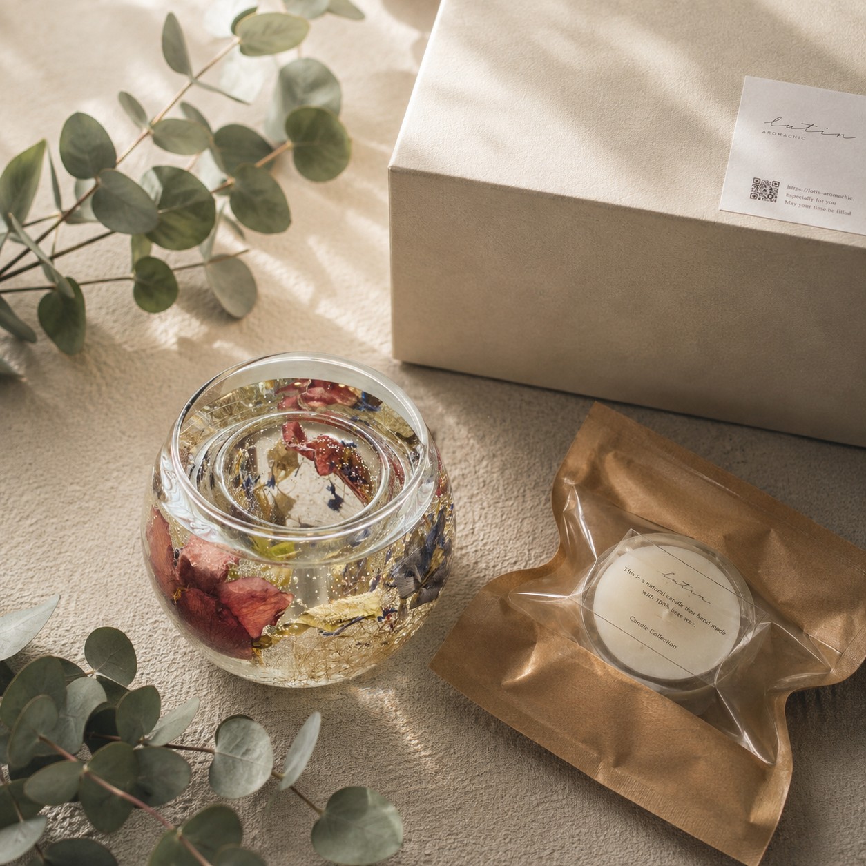 Botanical Candle Set – BestWish（BOTANICALキャンドルホルダー・ソイキャンドルセット） 