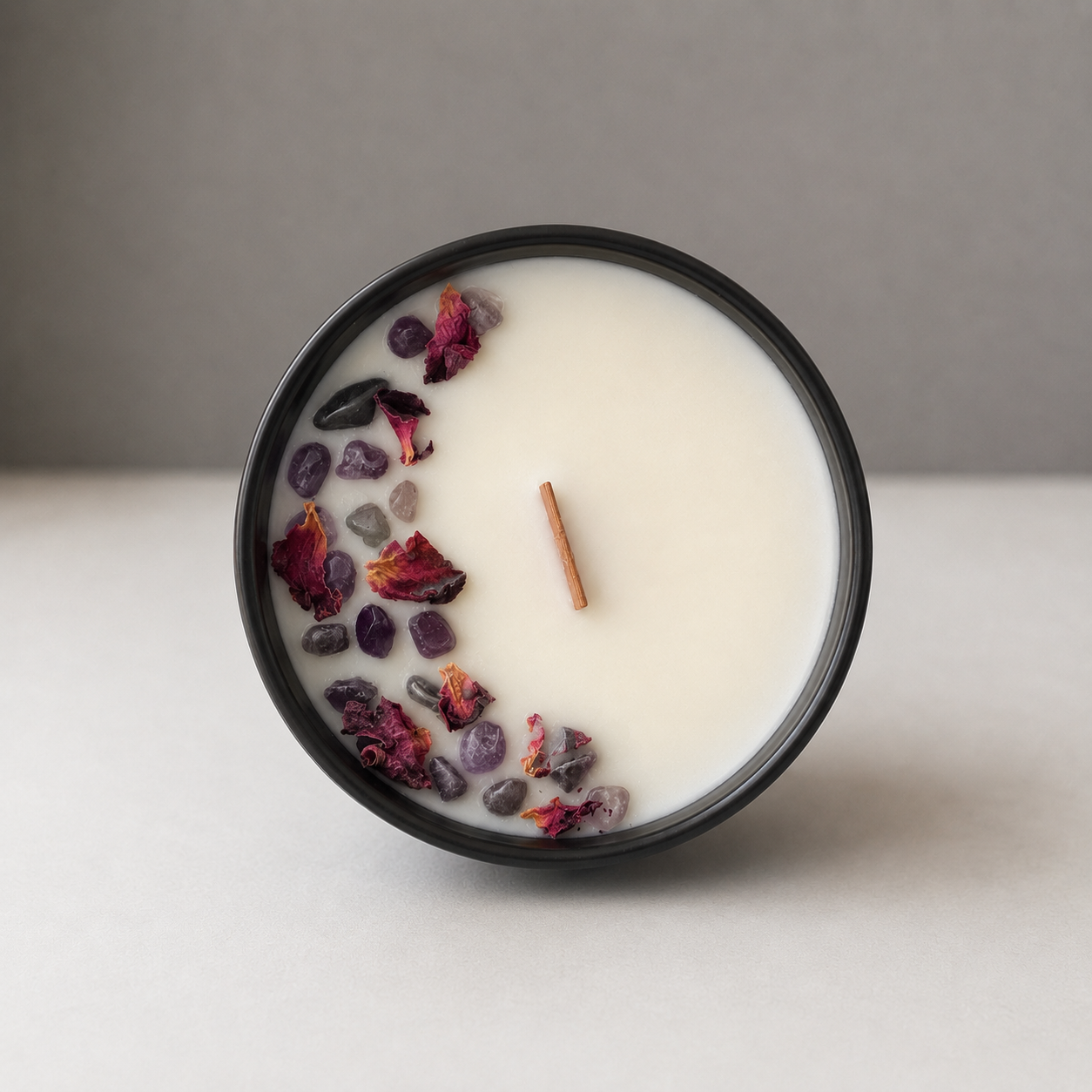 Stone Candle – Amethyst（天然石アロマSOYキャンドル）