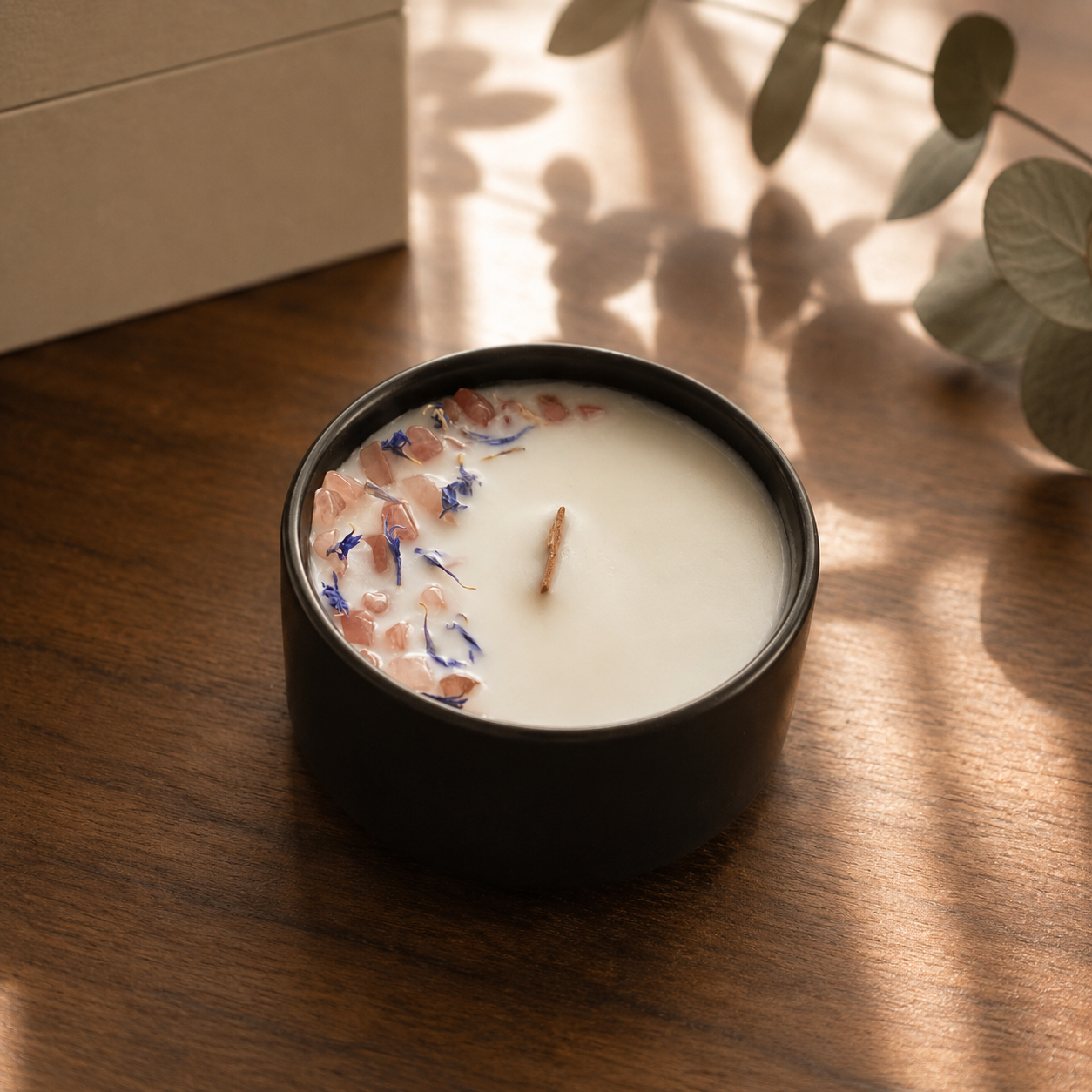 Stone Candle & Mini Sachet Gift Set – DeepRose（天然石アロマSOYキャンドル・ミニサシェセット）