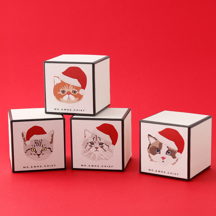 【クリスマス限定BOX】イヌとネコから選べるタオルハンカチ