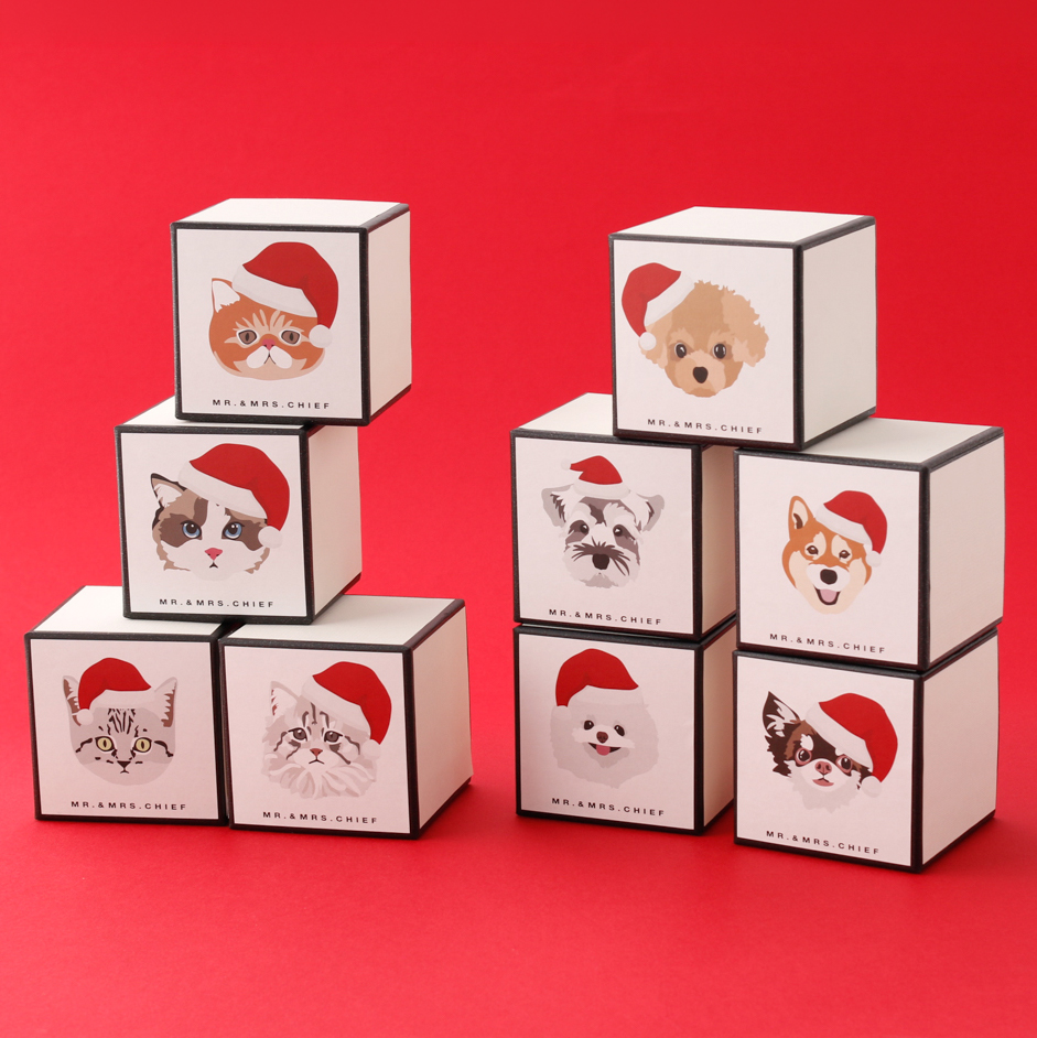 【クリスマス限定BOX】イヌとネコから選べるタオルハンカチ