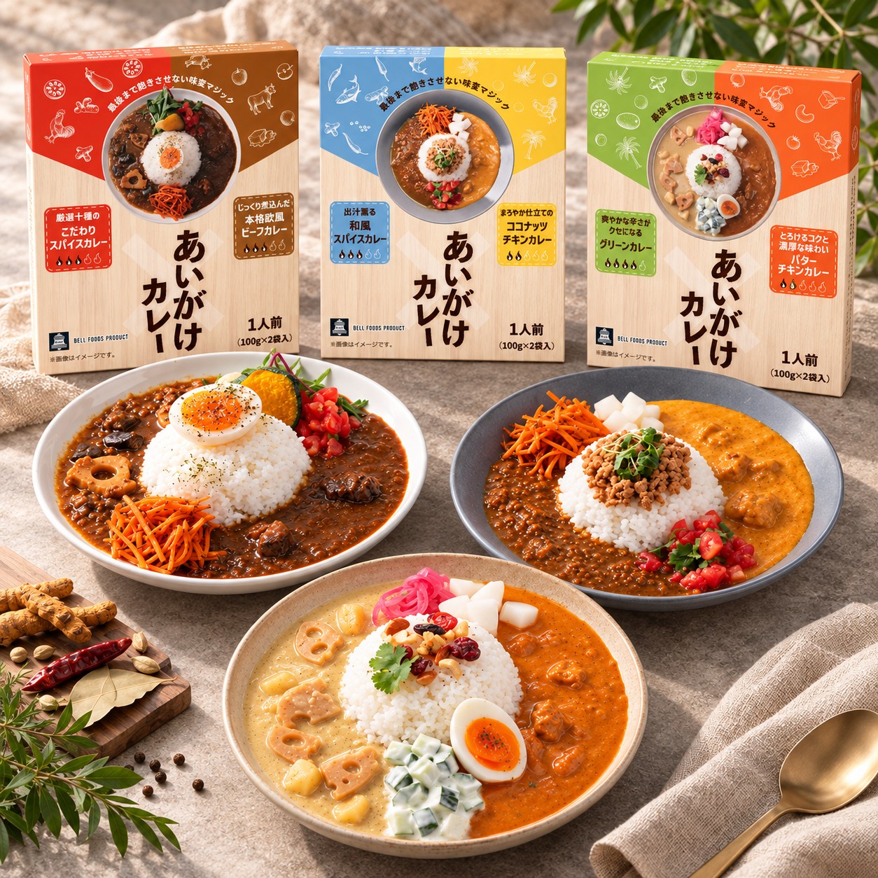 【ギフトBOX付き】あいがけカレー3種セット