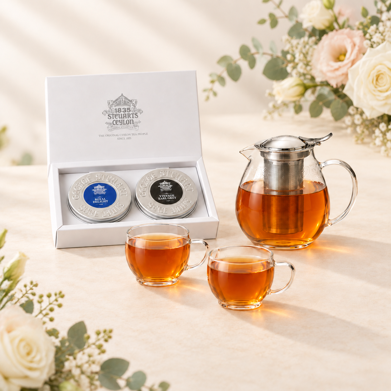 【結婚祝いに】スリランカ最古の紅茶ブランド「ジョージスチュアートティ」とペアティーセット