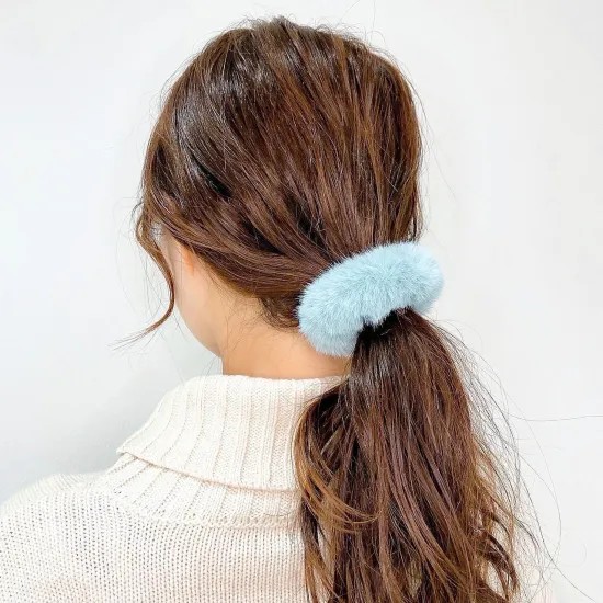 のびネコのヘアクリップ&ファーシュシュのギフトセット