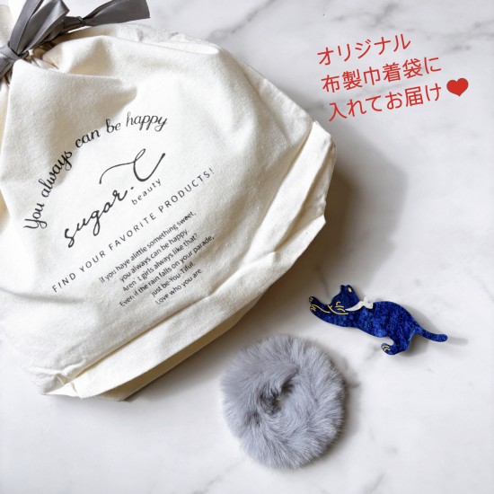 のびネコのヘアクリップ&ファーシュシュのギフトセット