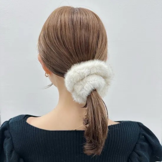 ネコのもふもふシュシュ