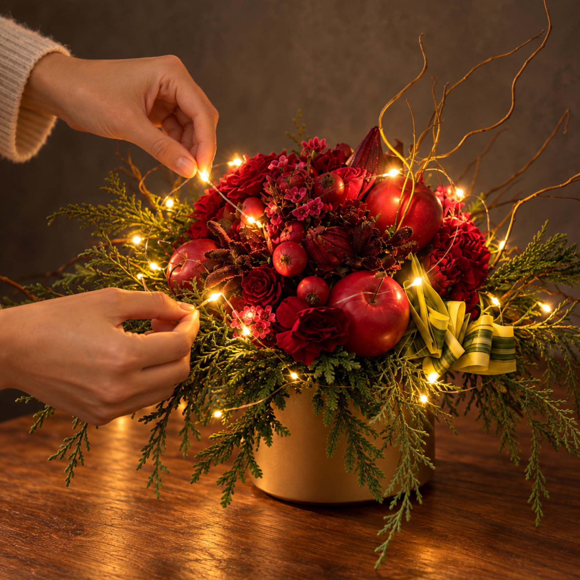 《クリスマス限定》クリスマスを待つ フラワーアレンジメント