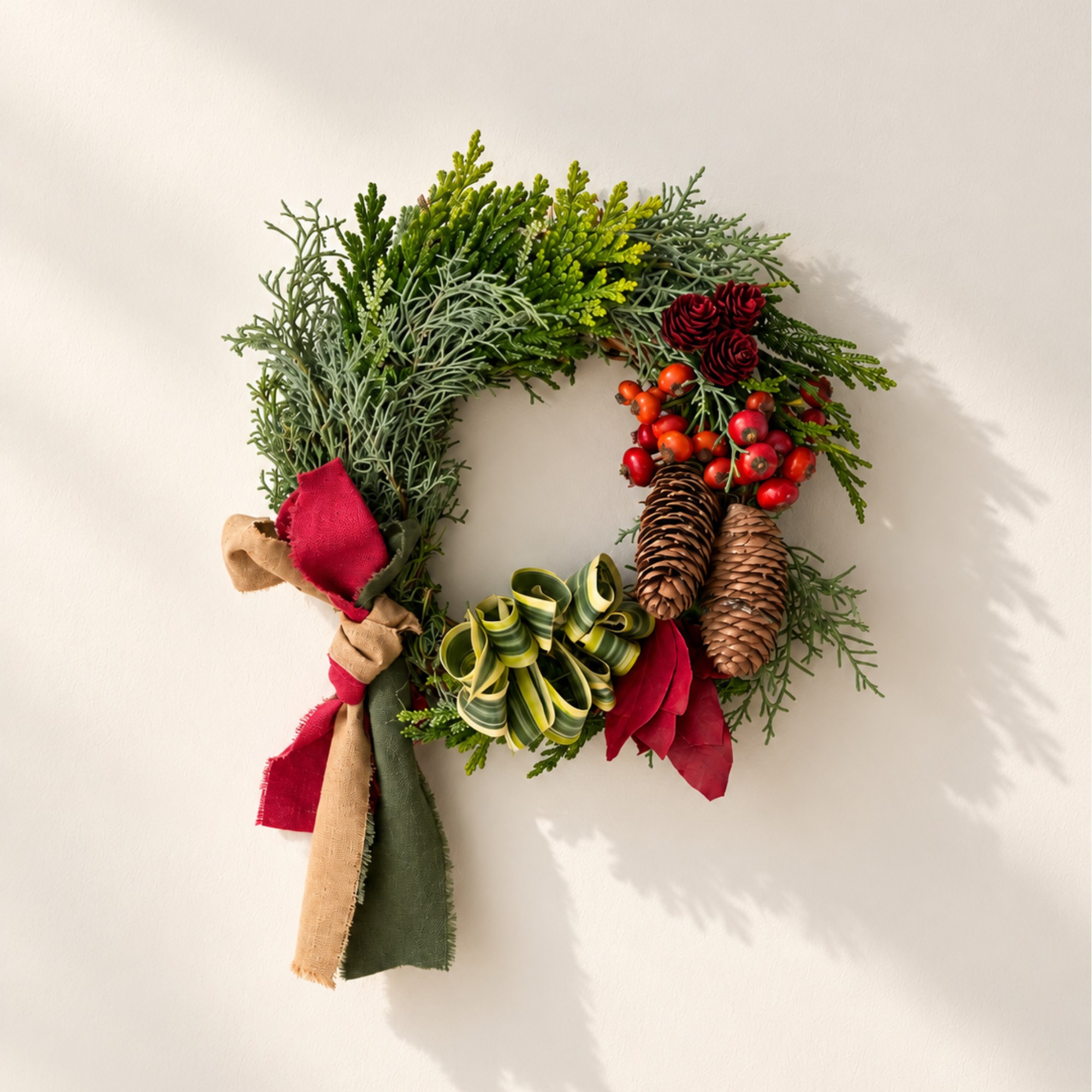 《クリスマス限定》クリスマスを待つ リース 25cm
