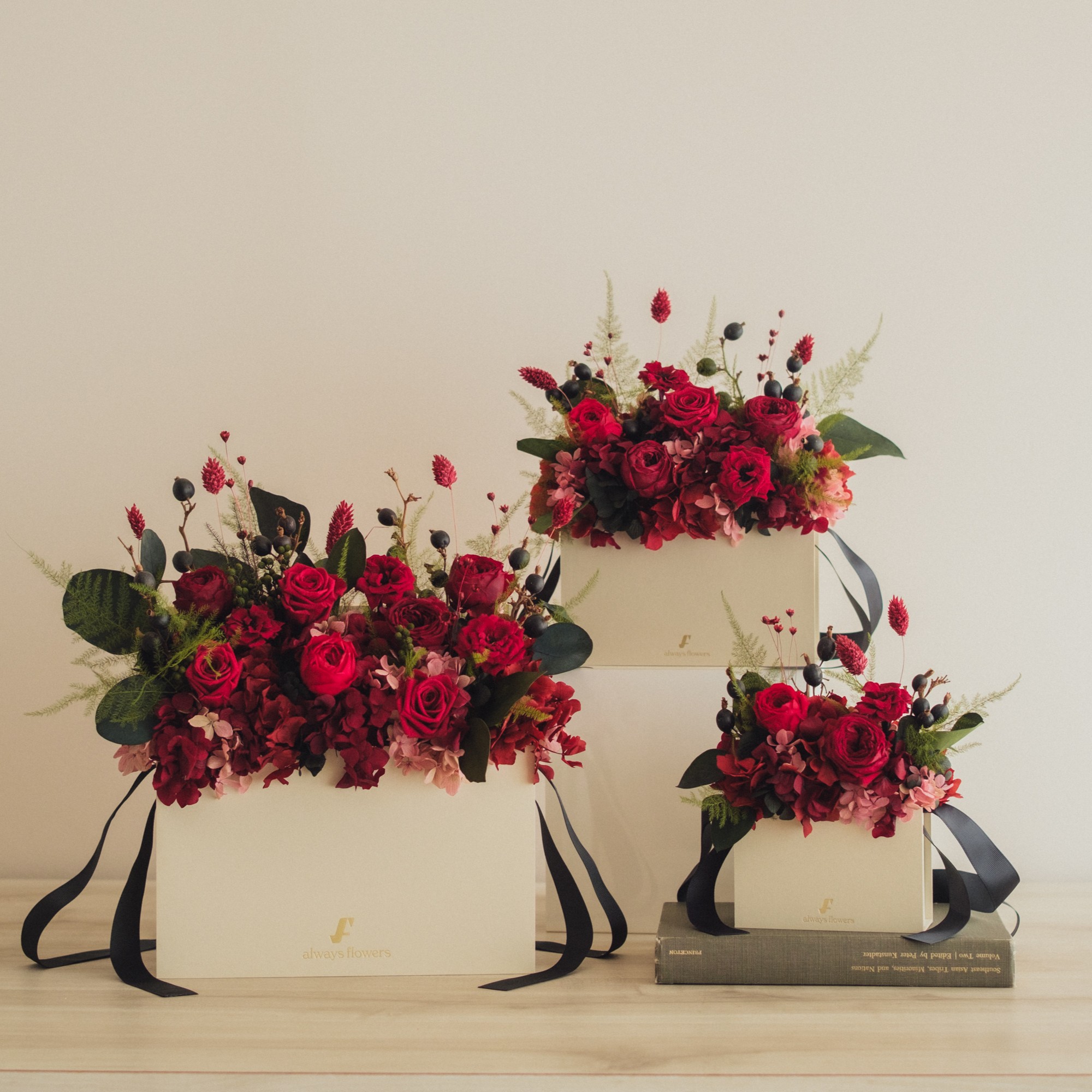 Flower BAG No.1／フラワーバッグアレンジ　ローズロマンス／プリザーブド＆ドライフラワー