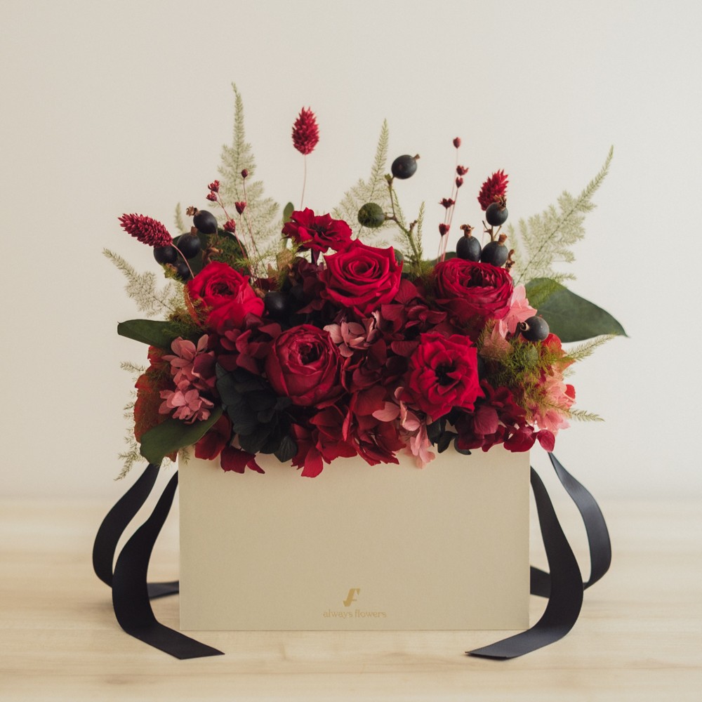 Flower BAG No.1／フラワーバッグアレンジ　ローズロマンス／プリザーブド＆ドライフラワー