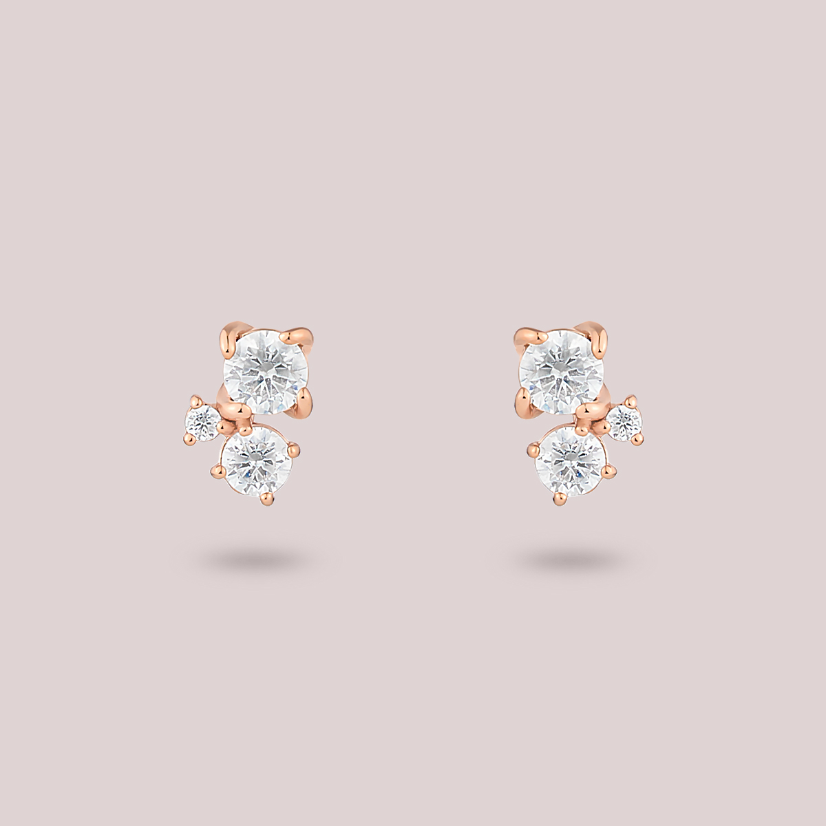 【HOLIDAY LIMITED】シルバー 3石 ピアス