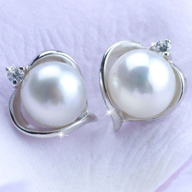 【Clementia】パールハートピアス