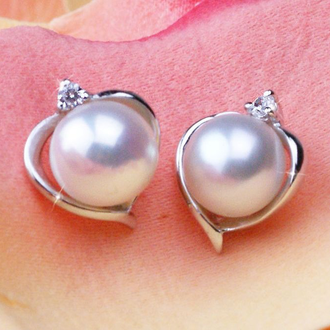 【Clementia】パールハートピアス