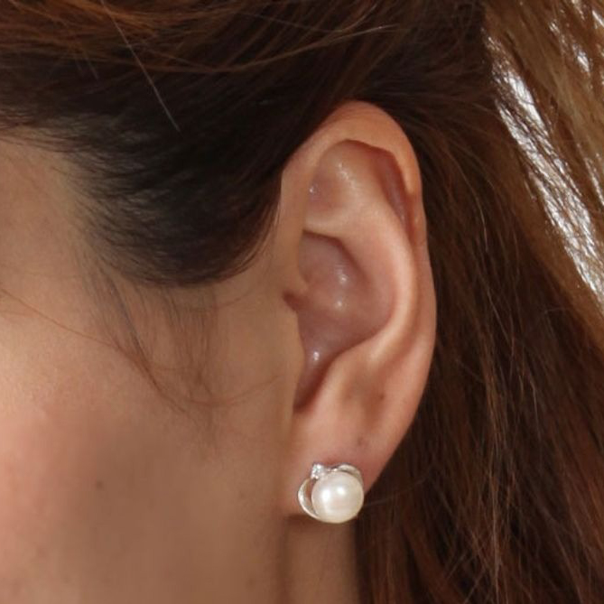 【Clementia】パールハートピアス