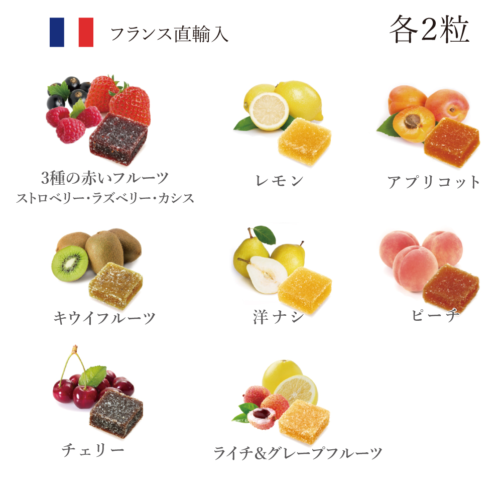 #フランス直輸入 パート・ドゥ・フリュイ 16粒/18粒入り