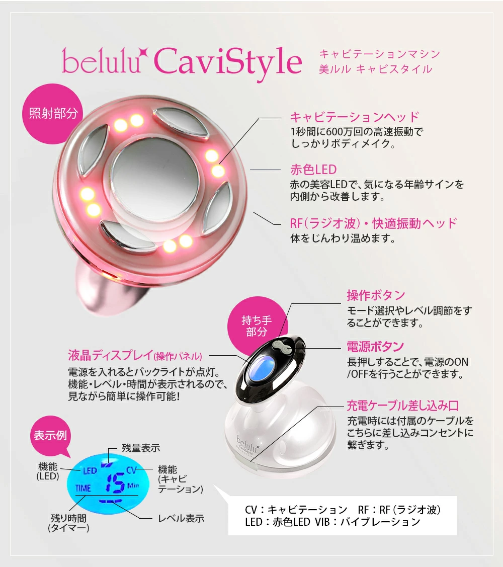 キャビスタイル【フェイス、ボディに使える美顔器】