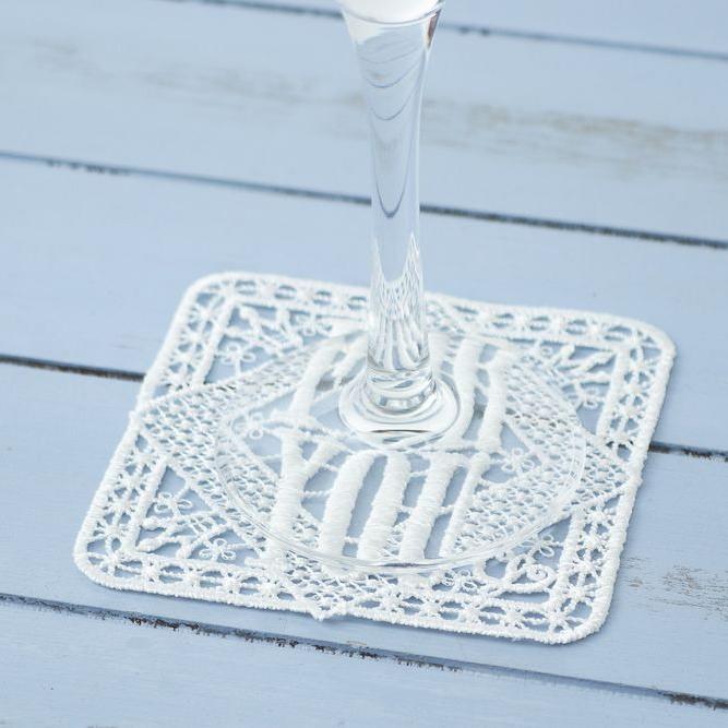 タオルハンカチ＆グリーティングレース＆イニシャルチャームセット