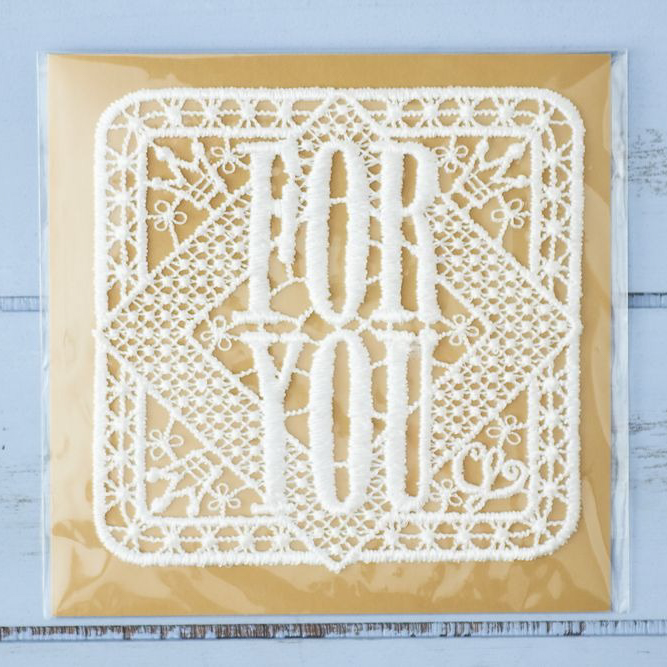 タオルハンカチ＆グリーティングレース＆イニシャルチャームセット