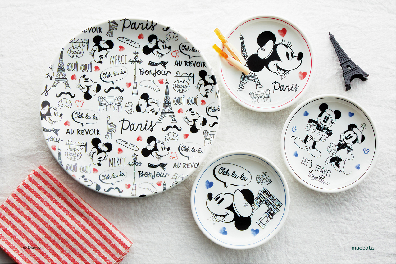 プレートセットミッキー＆ミニーin Paris