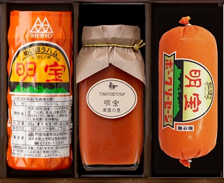 明宝ハム・ポークソーセージ・ケチャップ詰合せ