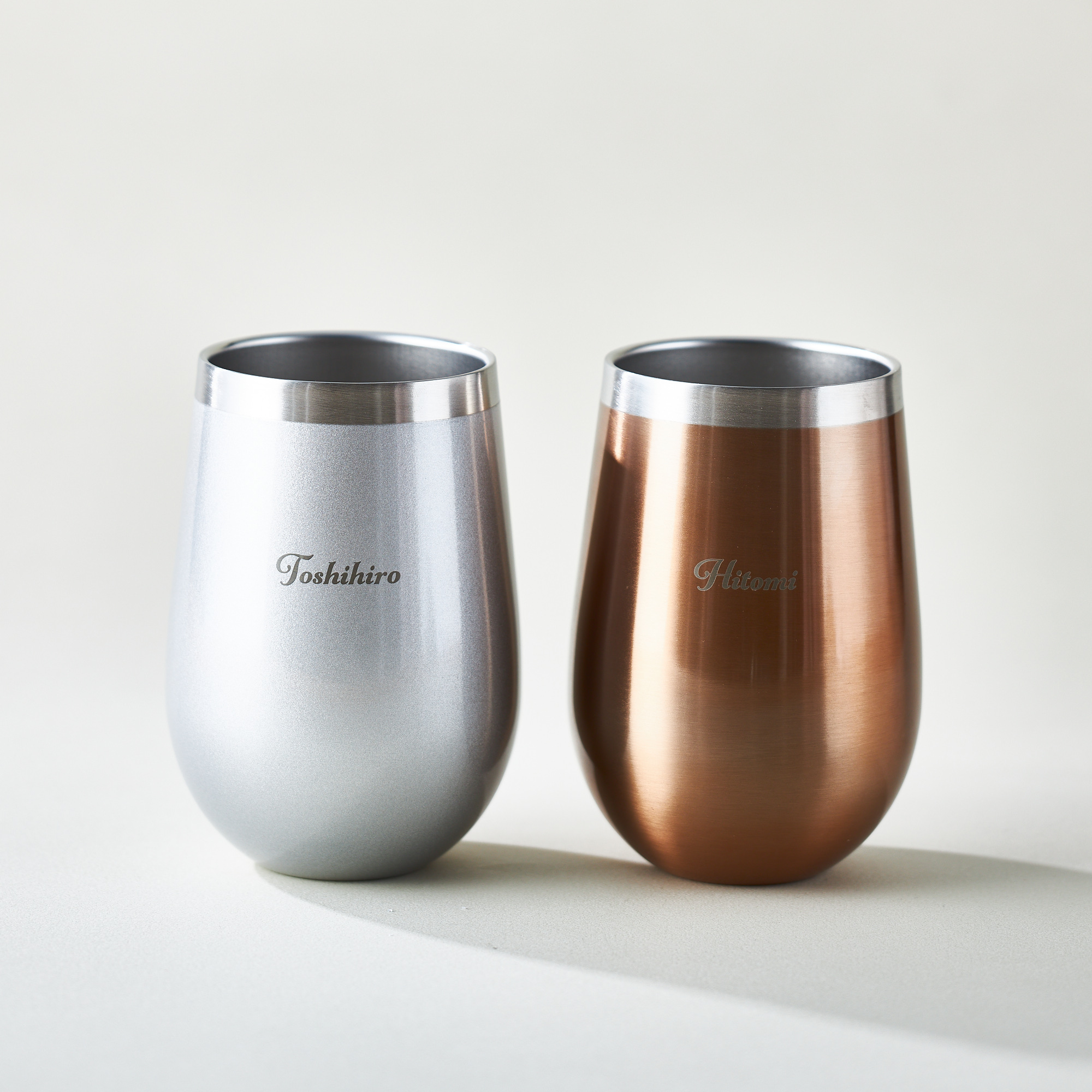 【ペア名入れギフト】サーモラウンドタンブラー