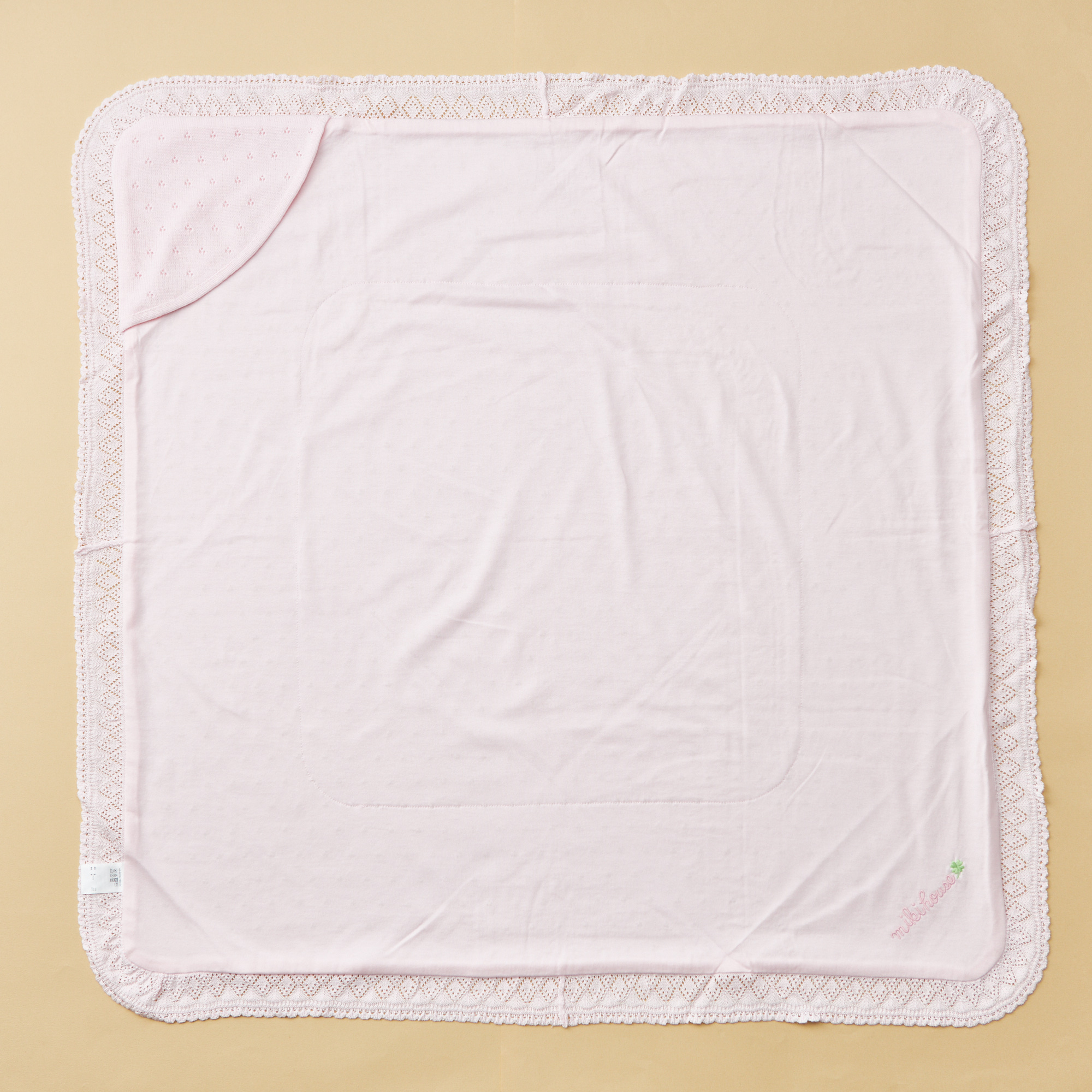 透かし編みレースのアフガン(おくるみ)