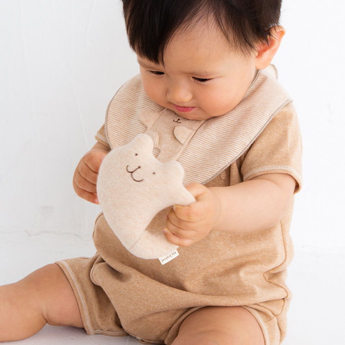 【名入れギフト】どうぶつオーガニックギフトセット［スタイ・ガラガラ・ハンカチ］