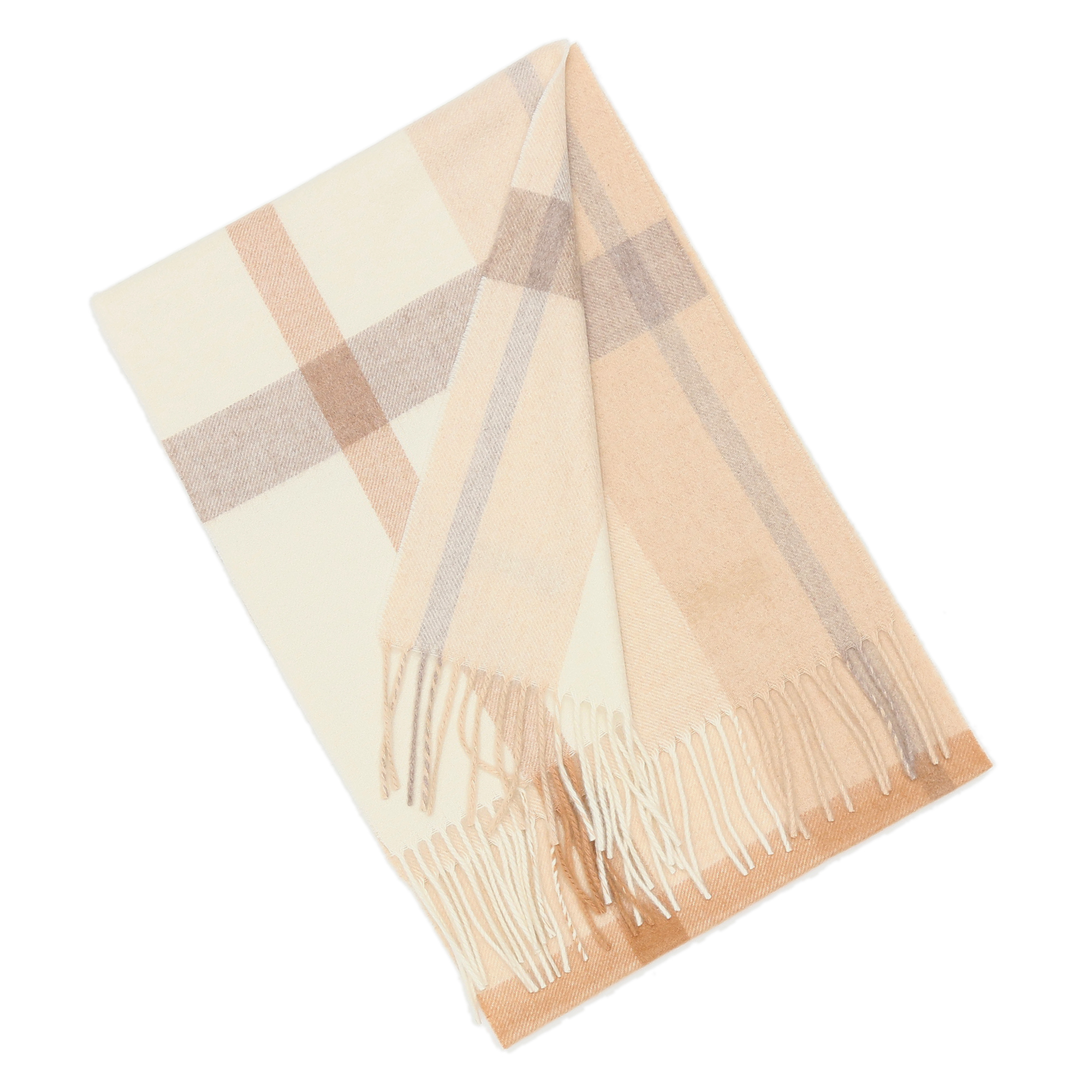 【刺繍名入れギフト】カシミヤ100%マフラー［チェック］