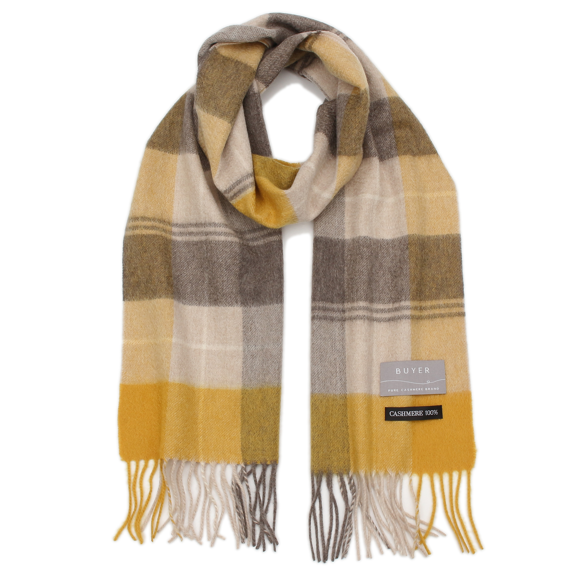 【刺繍名入れギフト】カシミヤ100%マフラー［チェック］