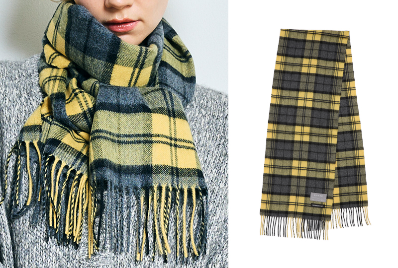 【刺繍名入れギフト】カシミヤ100%マフラー［チェック］