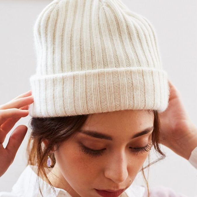 カシミヤ 100％ ニット帽