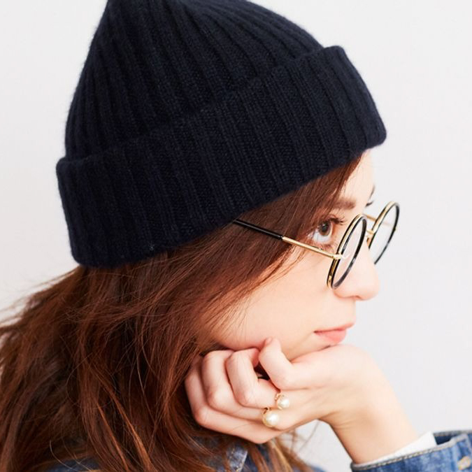 カシミヤ 100％ ニット帽