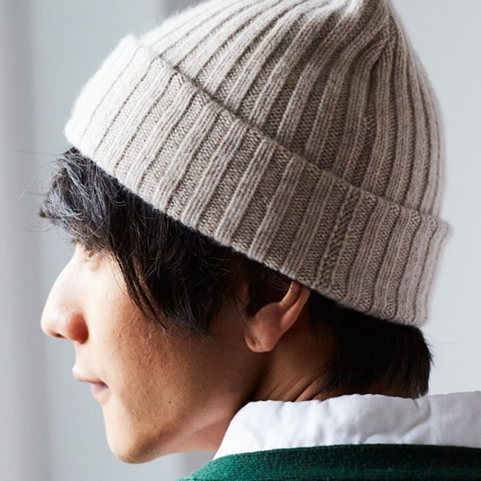カシミヤ 100％ ニット帽
