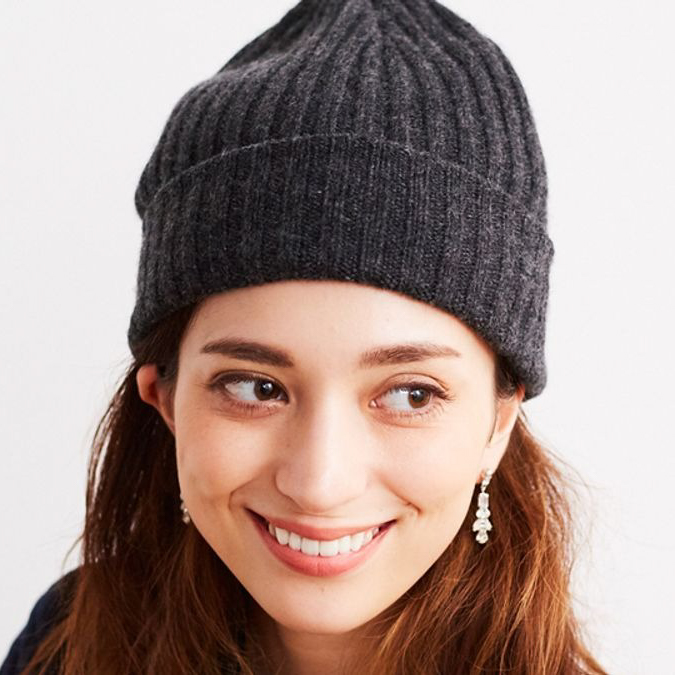 カシミヤ 100％ ニット帽