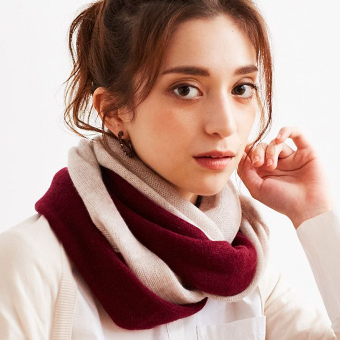 カシミヤ 100％ ニット スヌード