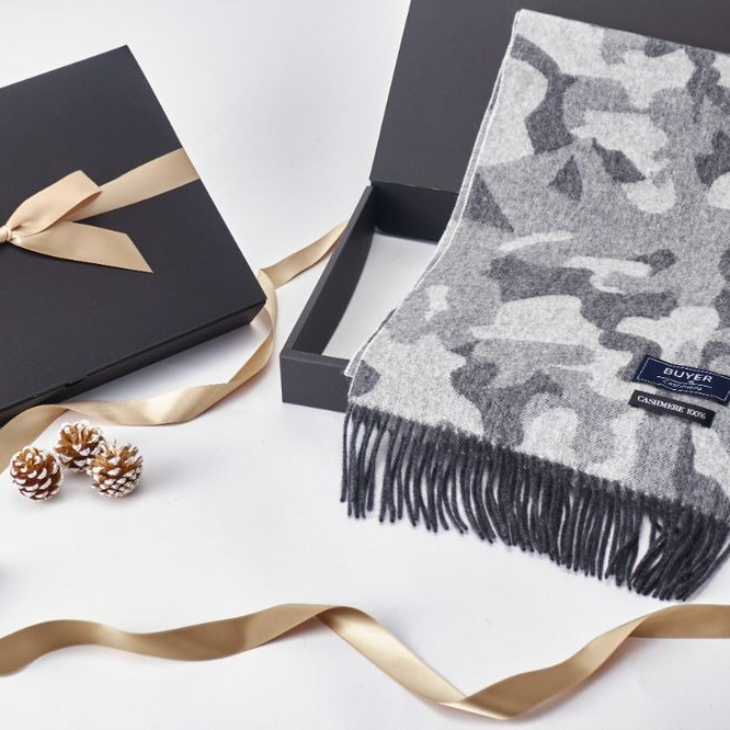 【名入れギフト】カシミヤ 100% ミリタリー マフラー