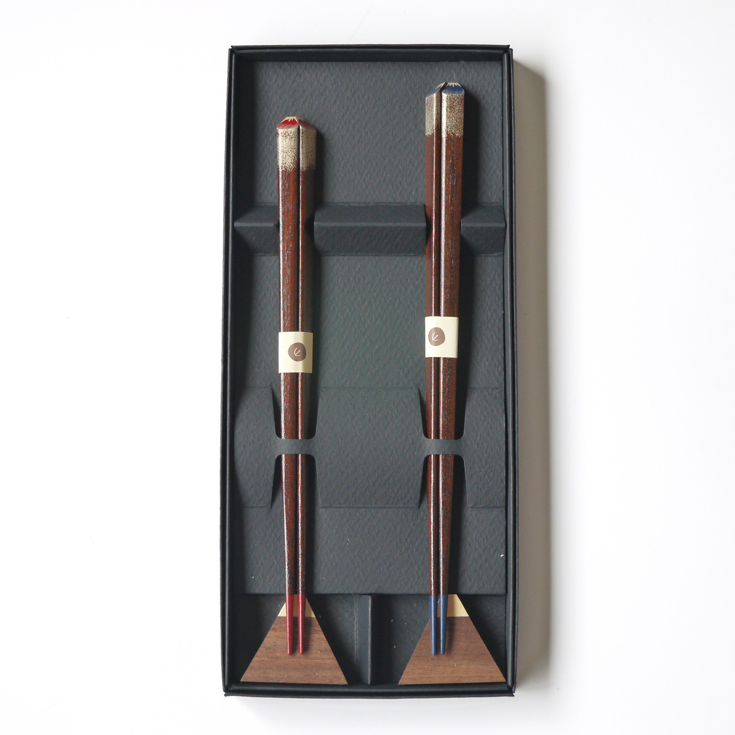 箸置付夫婦箸 富士山